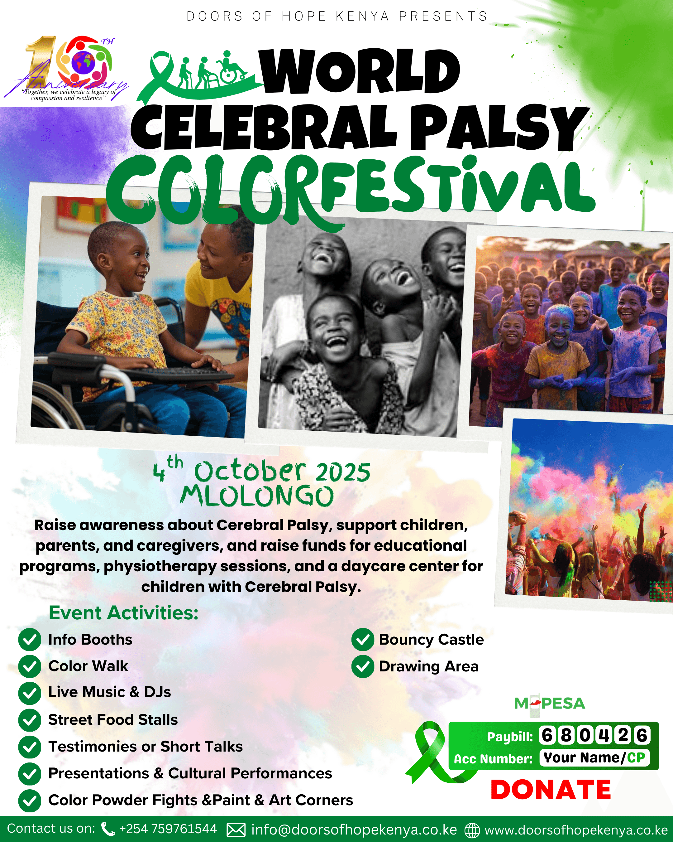 WORLD CEREBRAL PALSY COLOR FESTIVAL 2025